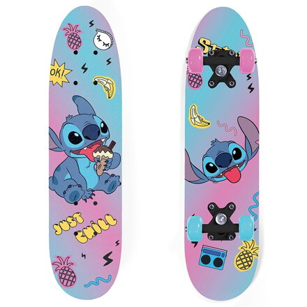 Dřevěný skateboard Stitch