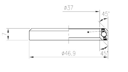 FSA ložisko hl. zloženia - NO.54 ACB 45°x45° 1-1/4 37mm Dual S MR137 - OD 46.9